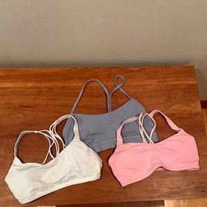 Bundle of lululemon sport bras size 6